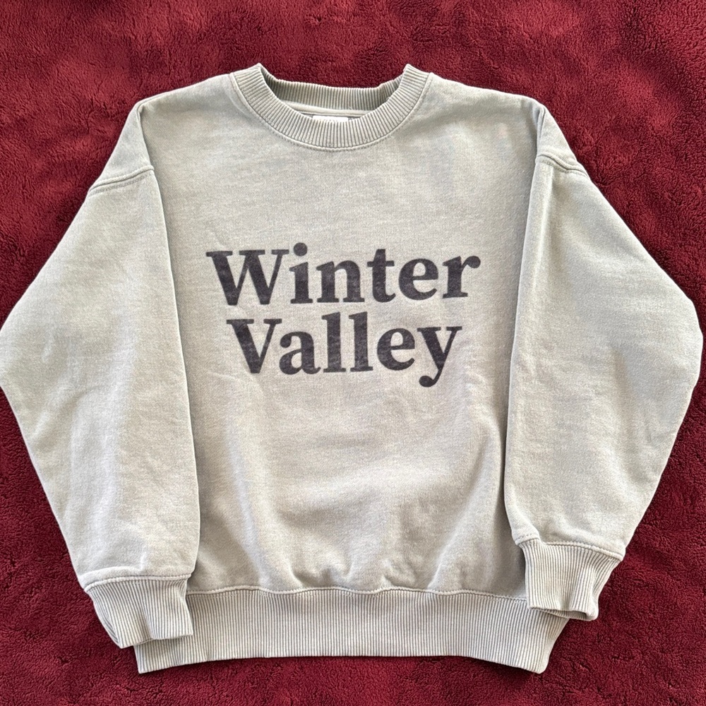 Zara Cream Kids Sweater with Winter Valley Print